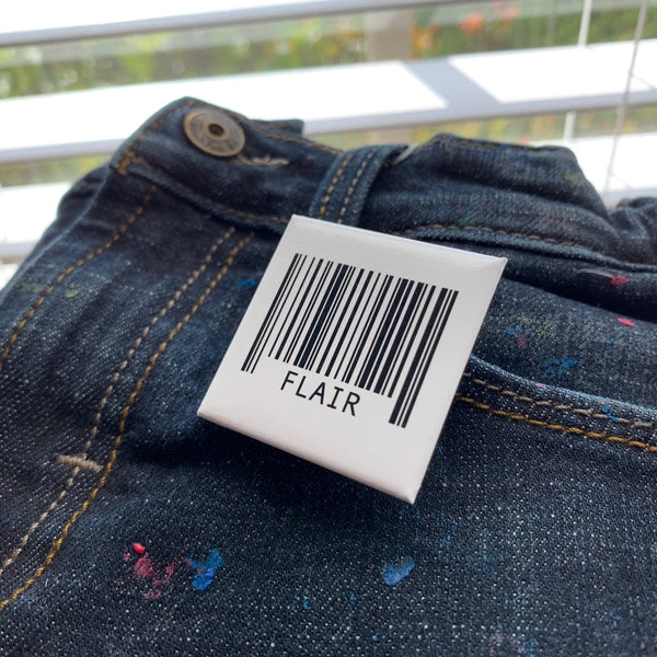 FLAIR Bar Code Square Button